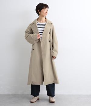 ストレッチポリエステルロングコート