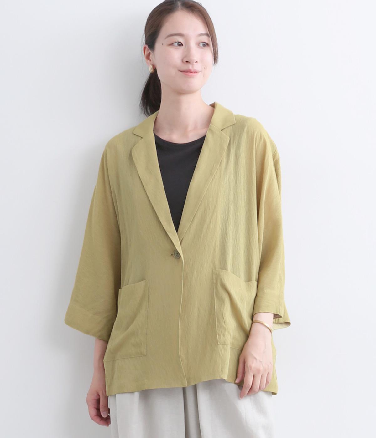 ハイツイストシアードルマンスリーブジャケット(キナリベージュ-F)