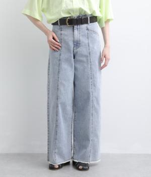 ストレッチデニム　ワイドパンツ