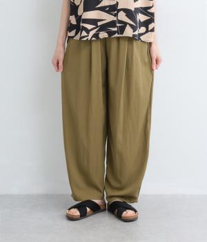 とろみツイルカーヴィパンツ(イエロー-F)