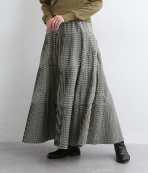 プリーツティアードスカート(チェック-F)