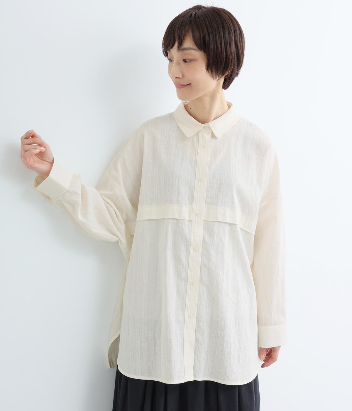 スプリングスラブワイドシャツ(オフ-F)