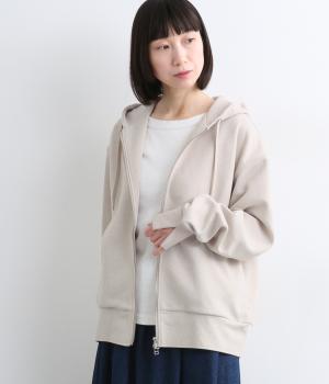 ダブルフェイスリブZIPパーカ