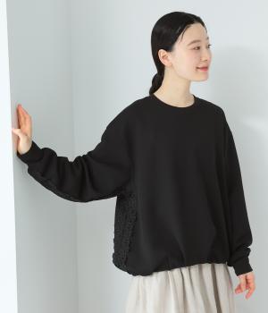 ライトダンボールサイドレースドッキングプルオーバー(ブラック-F)