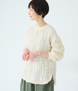カットジャカードプルオーバー(アイボリー-F)