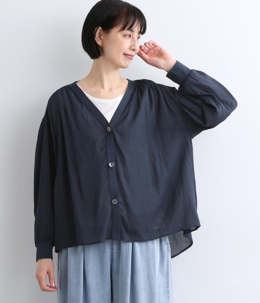 ハイツイストシアーギャザーカーディガン