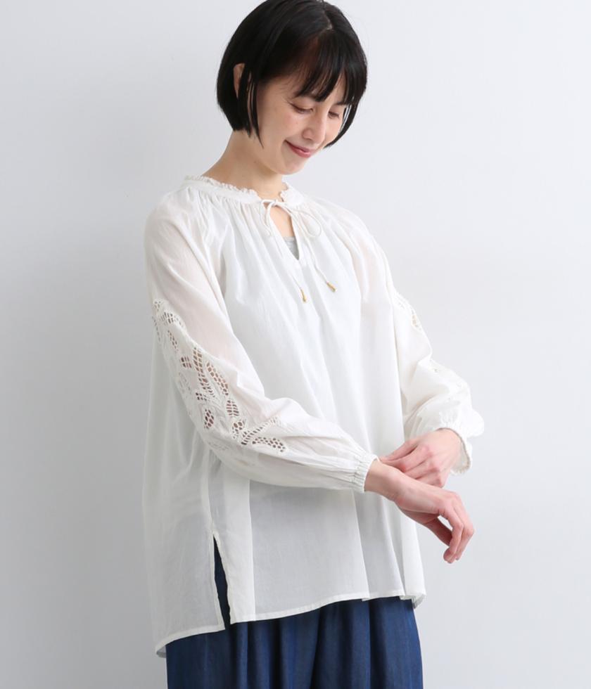 キャンブリックボイル袖刺繍プルオーバー