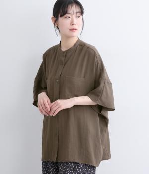 リネンレーヨン　ドルマンオーバーシャツ