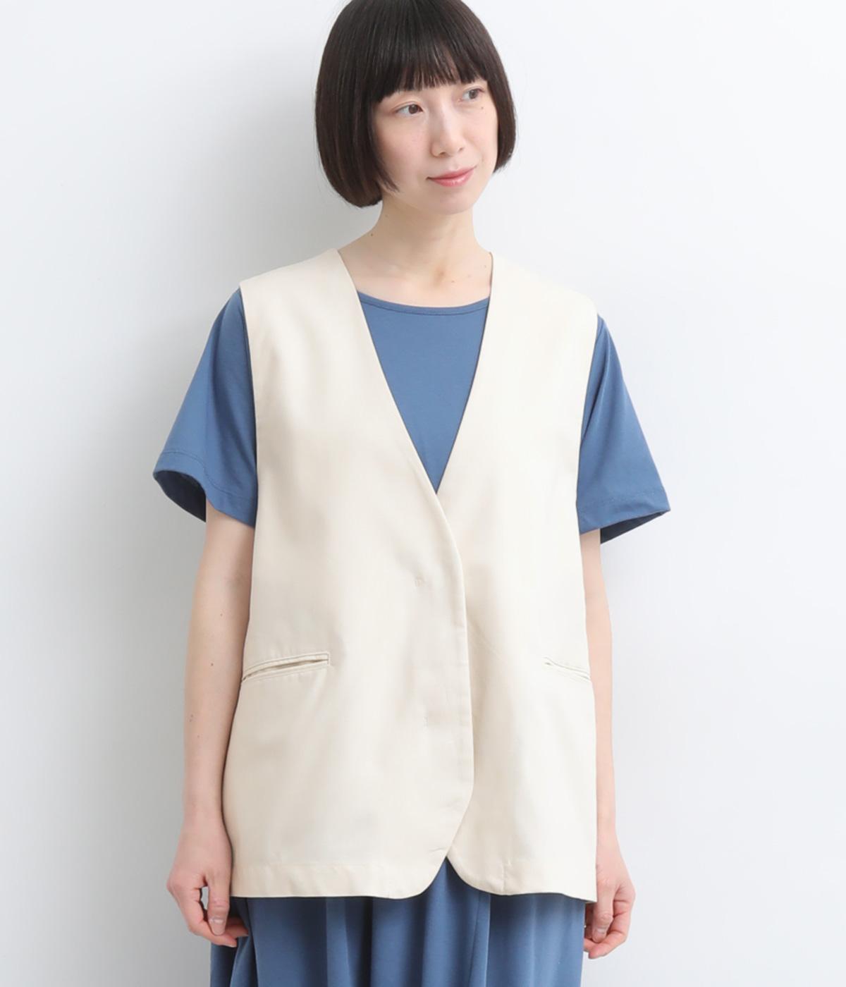 フレンチリネン 後ろスリットジレ｜HUNCH（ハンチ）の商品詳細