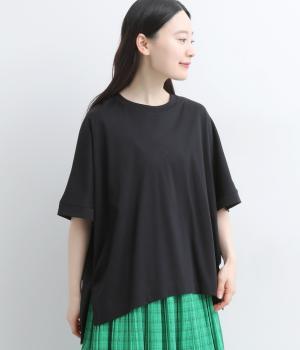 接触冷感コンパクトスムースオーバーT(ブラック-F)