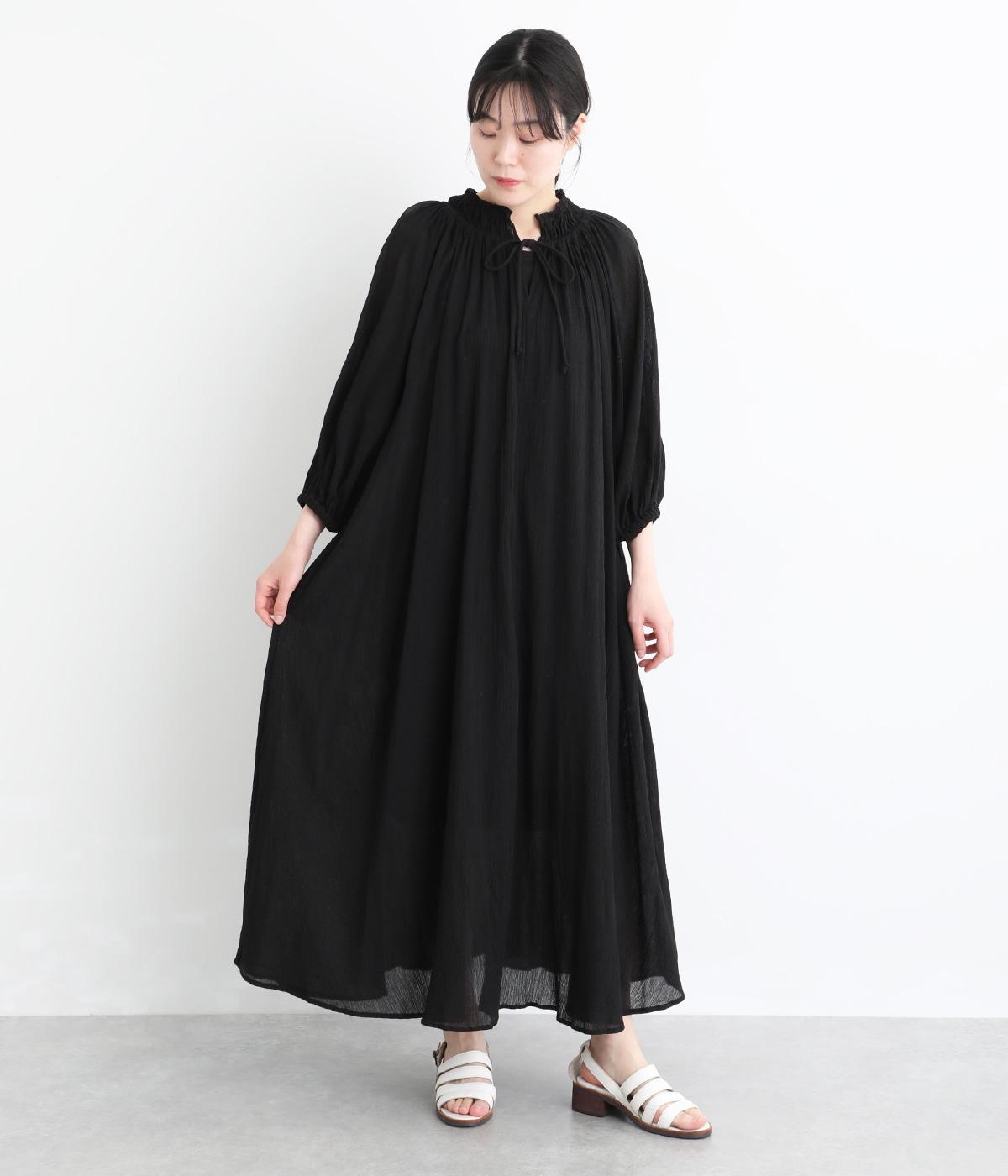 60sコットンクレープネックギャザーワンピース｜HUNCH（ハンチ）の商品詳細