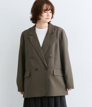 ダブルボタンブレストジャケット（チェック・F）