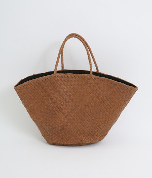 メッシュトートバッグ(ブラウン-ONESIZE)