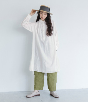 東炊き ヴィンテージフレンチコットンプルオーバー(ホワイト-ONESIZE)