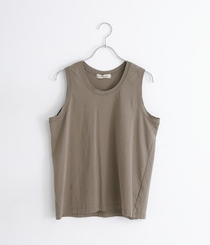撚糸コットンタンクトップ(モカ-ONESIZE)