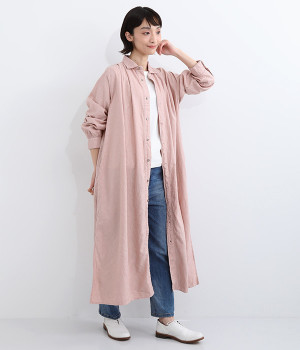 東炊き ヴィンテージフレンチコットンドレス(ピンク-ONESIZE)