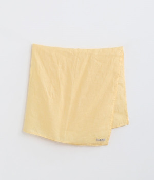 ピグメントカラーリネン　ストール(イエロー-ONESIZE)