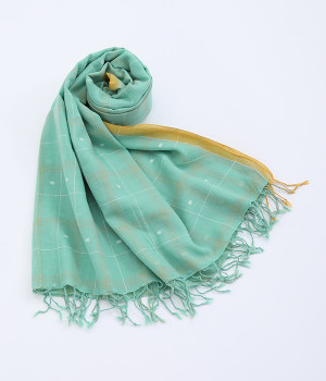 インディア ジャムダニストール(ミント-ONESIZE)