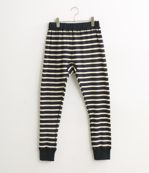 フライスボーダー  レギンス(ネイビー×ナチュラル-ONESIZE)