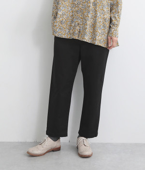 ”OKAYAMAMADE”クロップドサルエルパンツ(ブラック-ONESIZE)