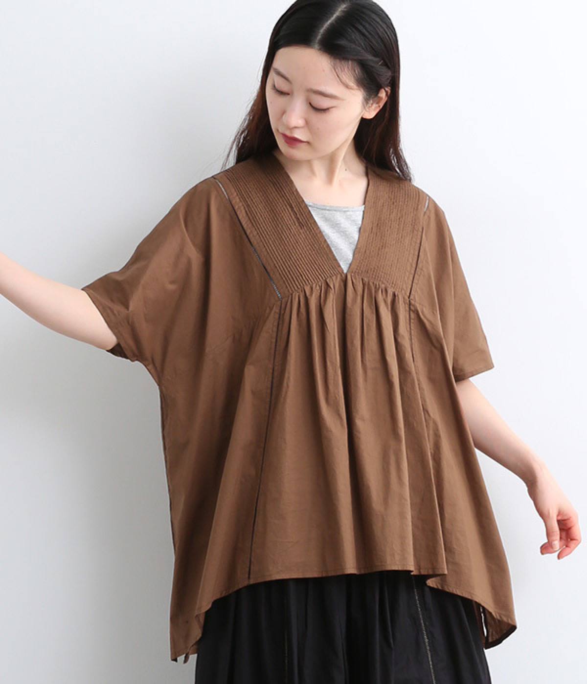 インディアンコットンプルオーバー(ブラウン-ONESIZE)