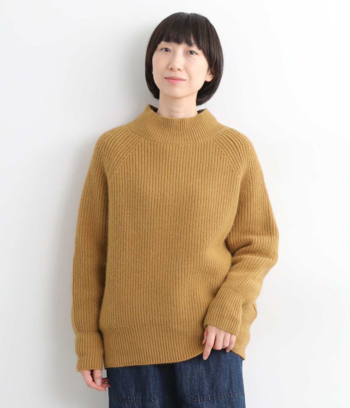 JAPAN RIDGE KNITTING プルオーバー(キャメル-ONESIZE)