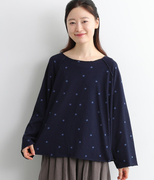 インディゴドットプルオーバー