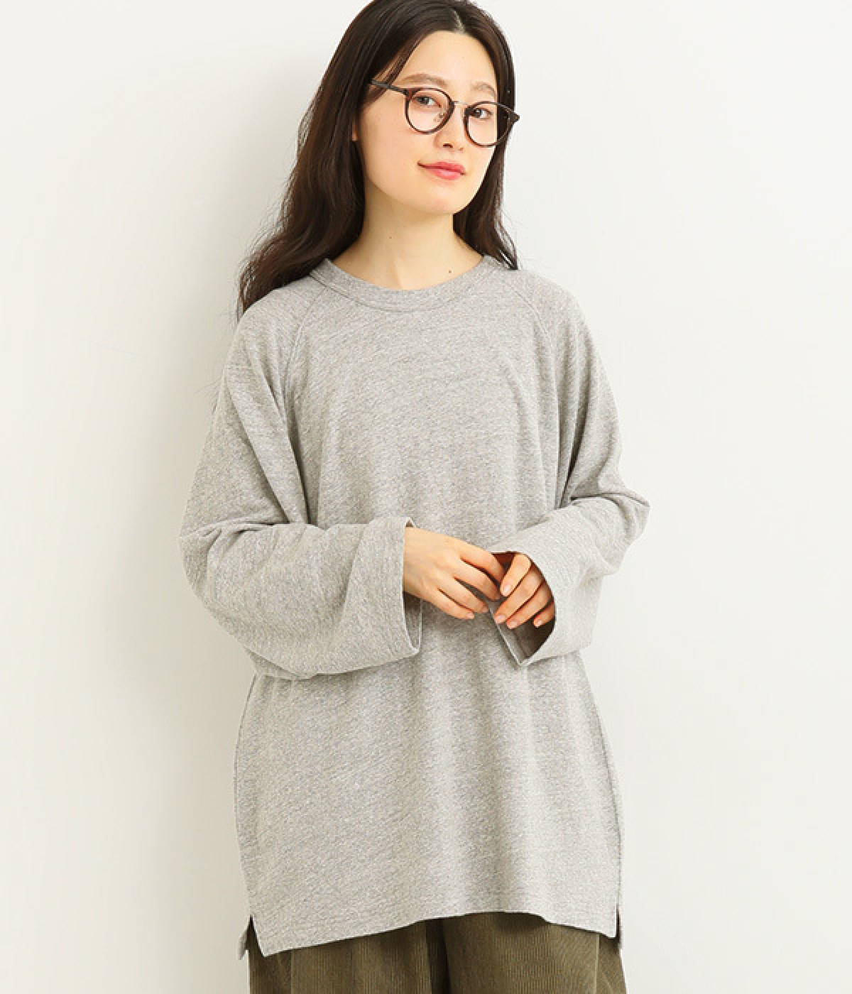 エンブロイダリープルオーバー(グレー-ONESIZE)