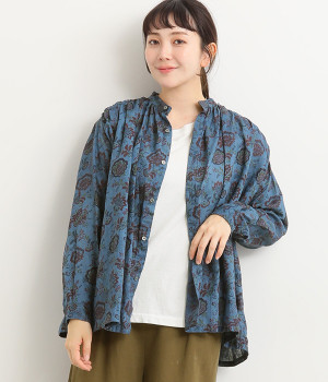 リネンフラワーシャツ