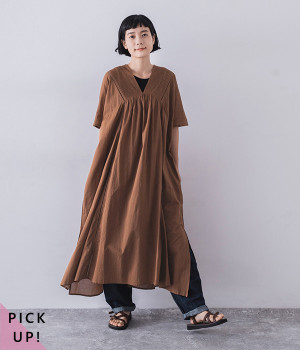インディアンコットンワンピース(ブラウン-ONESIZE)