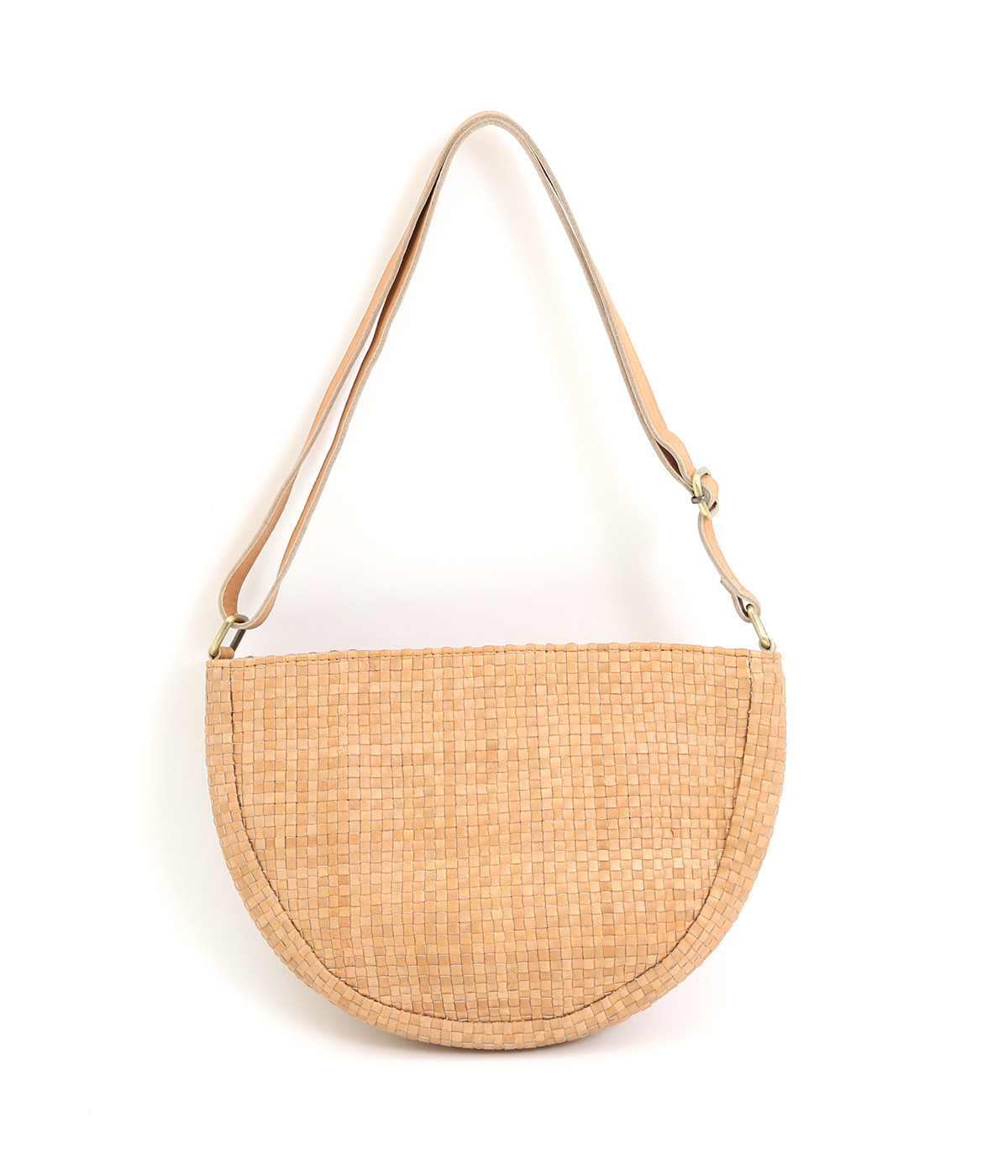 【Kyuca】ハーフムーンショルダー(ベージュ-ONESIZE)