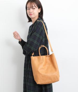 【Kyuca】2wayトートバッグ(ブラウン-F)