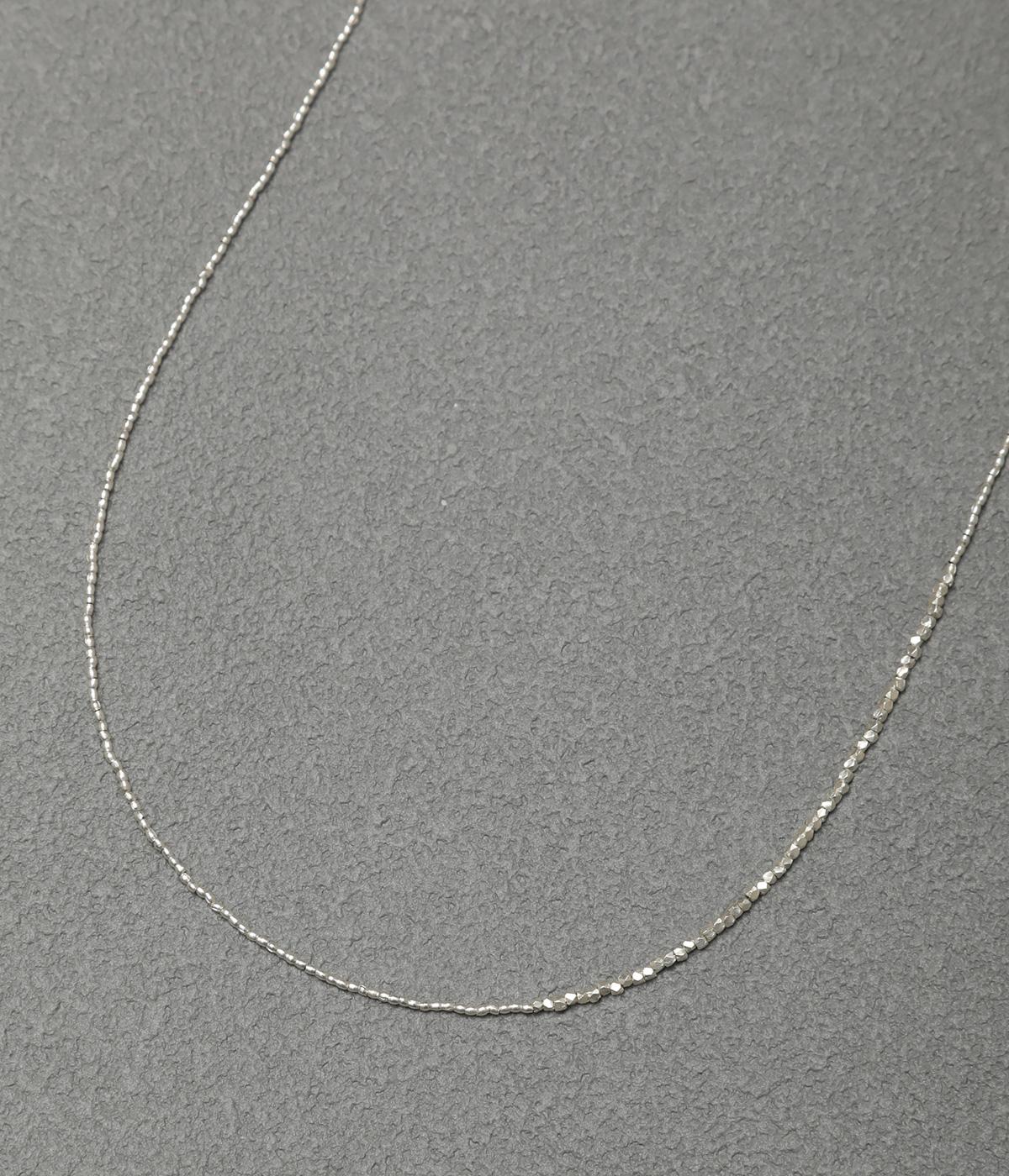 【noy】silver925　アクセントストーンネックレス(シルバー925-F)