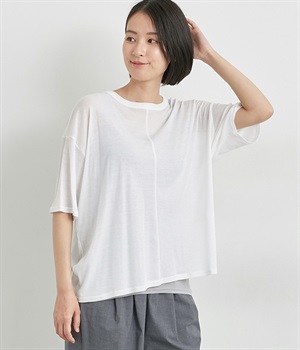 コットンTシャツ＆タンクトップセット(グレー×ホワイト-ONESIZE)