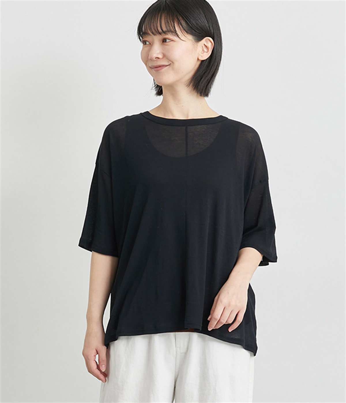 コットンTシャツ＆タンクトップセット(ブラウン×ブラック-ONESIZE)