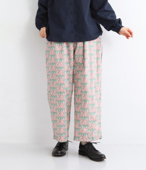 コットンリバティーパンツ(ピンクフラワー-ONESIZE)