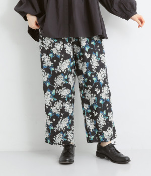 コットンリバティーパンツ(ビッグフラワー-ONESIZE)