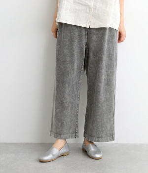 コットンイージーパンツ(チャコール-ONESIZE)