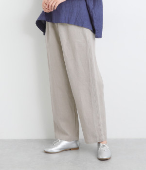 ツイルウェーブリネンパンツ(ナチュラル-ONESIZE)