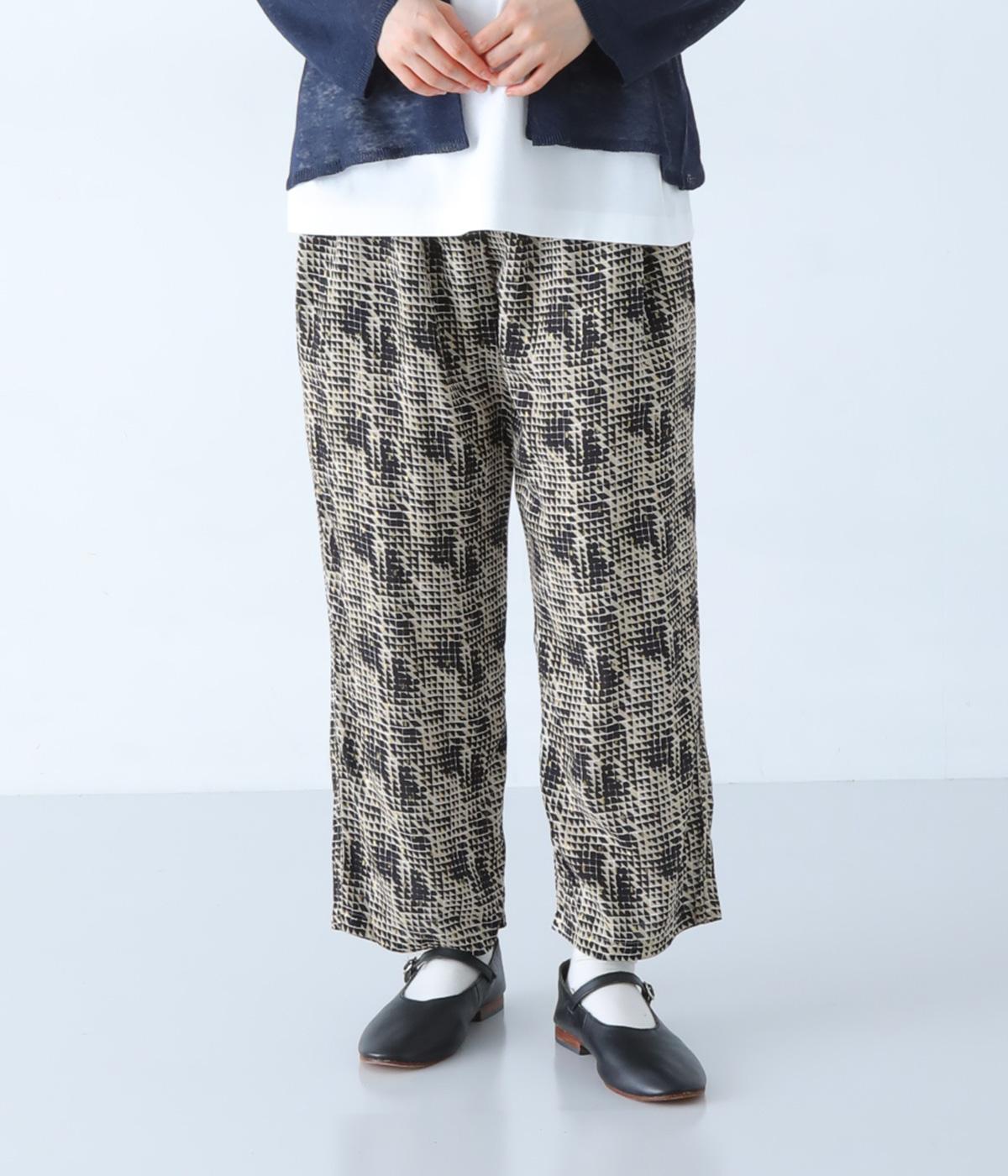 DEVEAUX 裏地付きイージーパンツ(ベージュ-F)