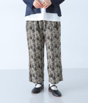 DEVEAUX 裏地付きイージーパンツ(ベージュ-F)