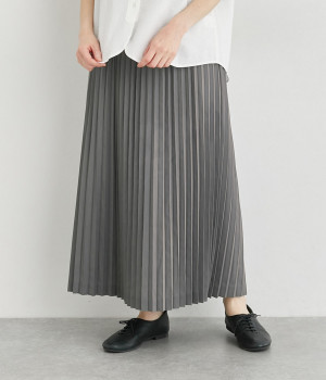 プリーツスカート(グレー-ONESIZE)