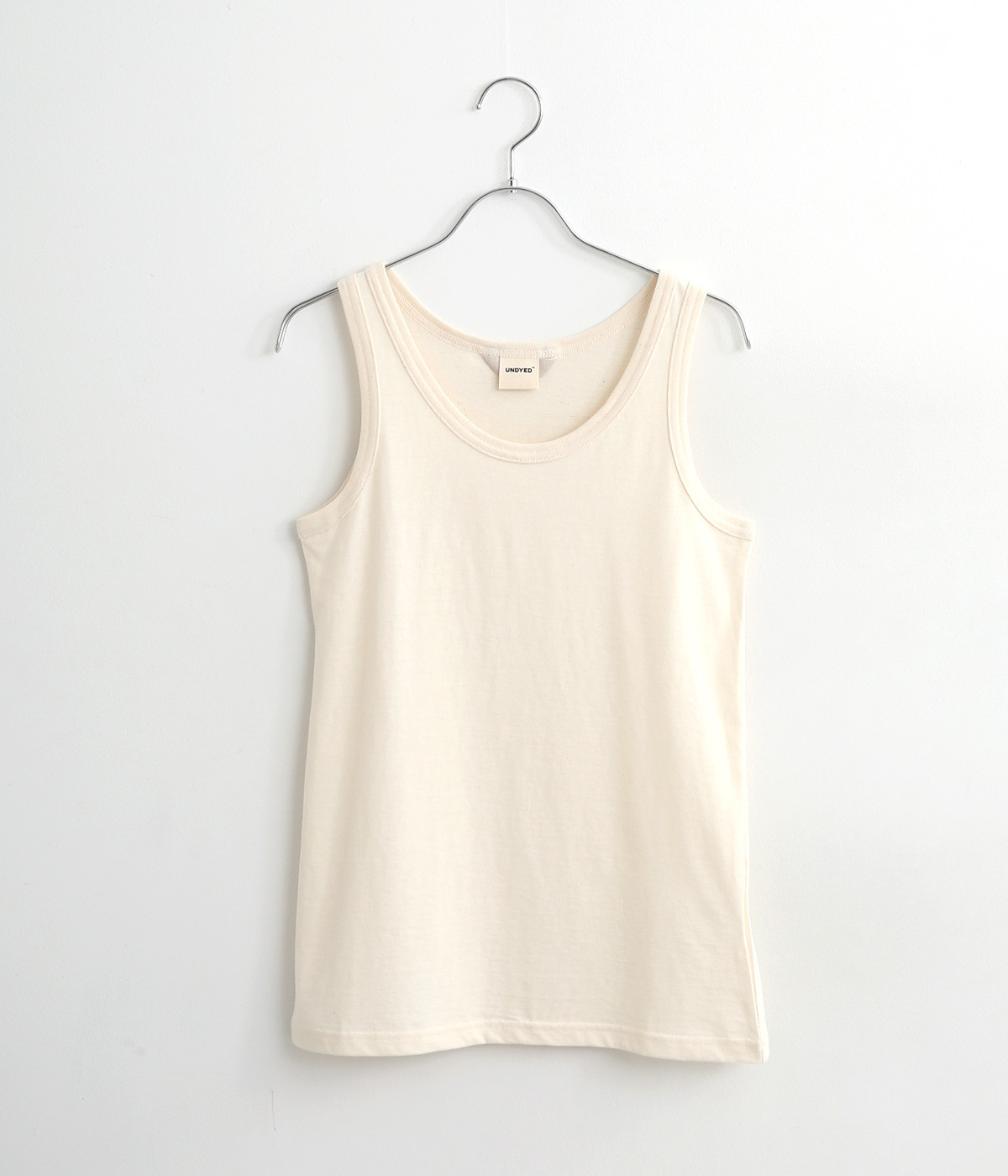 【UNDYED】コットンタンクトップ(ナチュラル-ONESIZE)