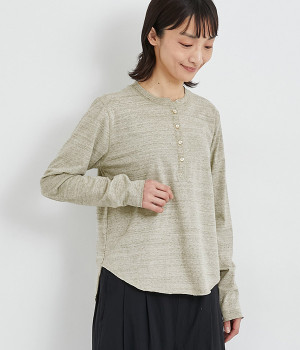 【UNDYED】コットンヘンリーネック(グレー-ONESIZE)