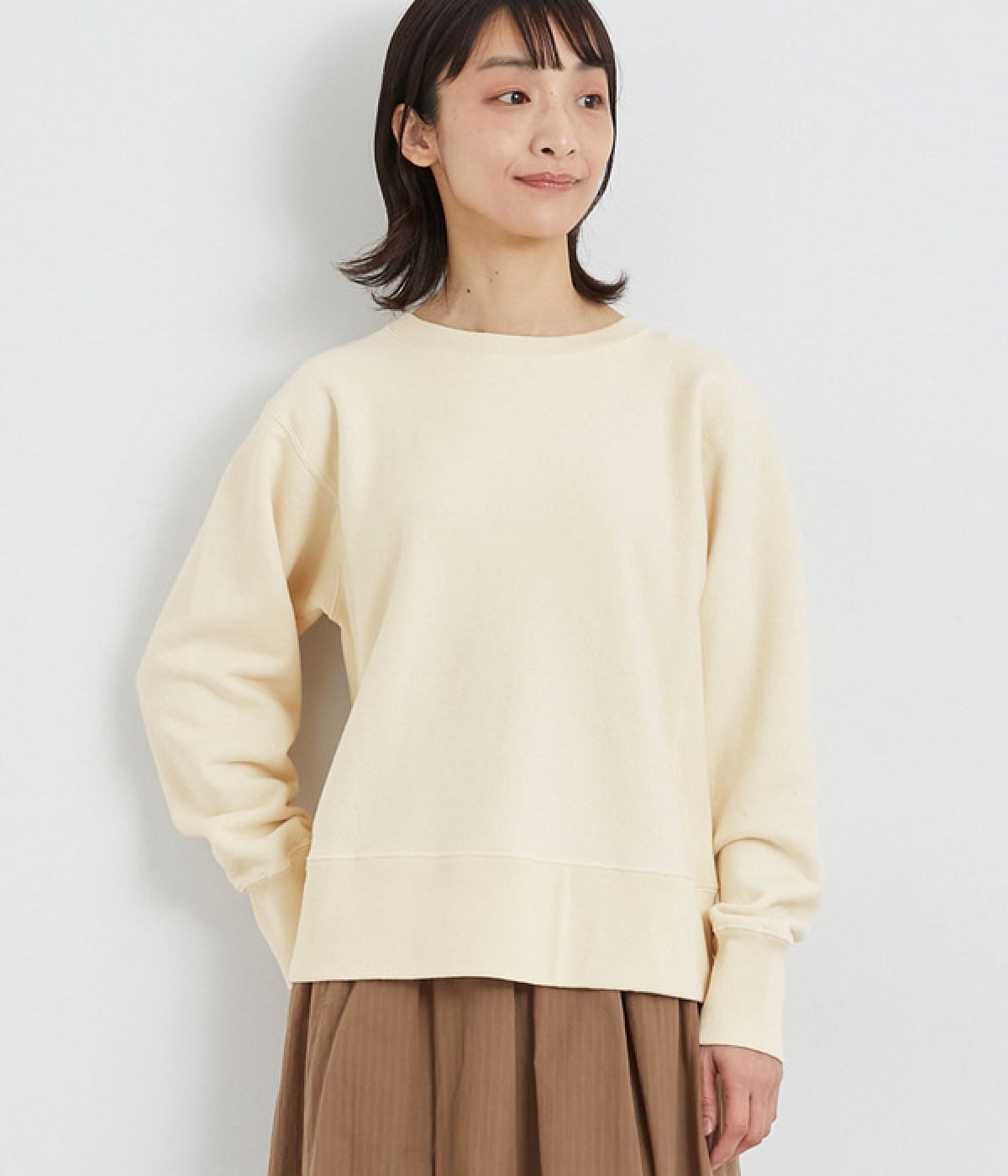 【UNDYED】コットンフレンチテリープルオーバー(ナチュラル-ONESIZE)