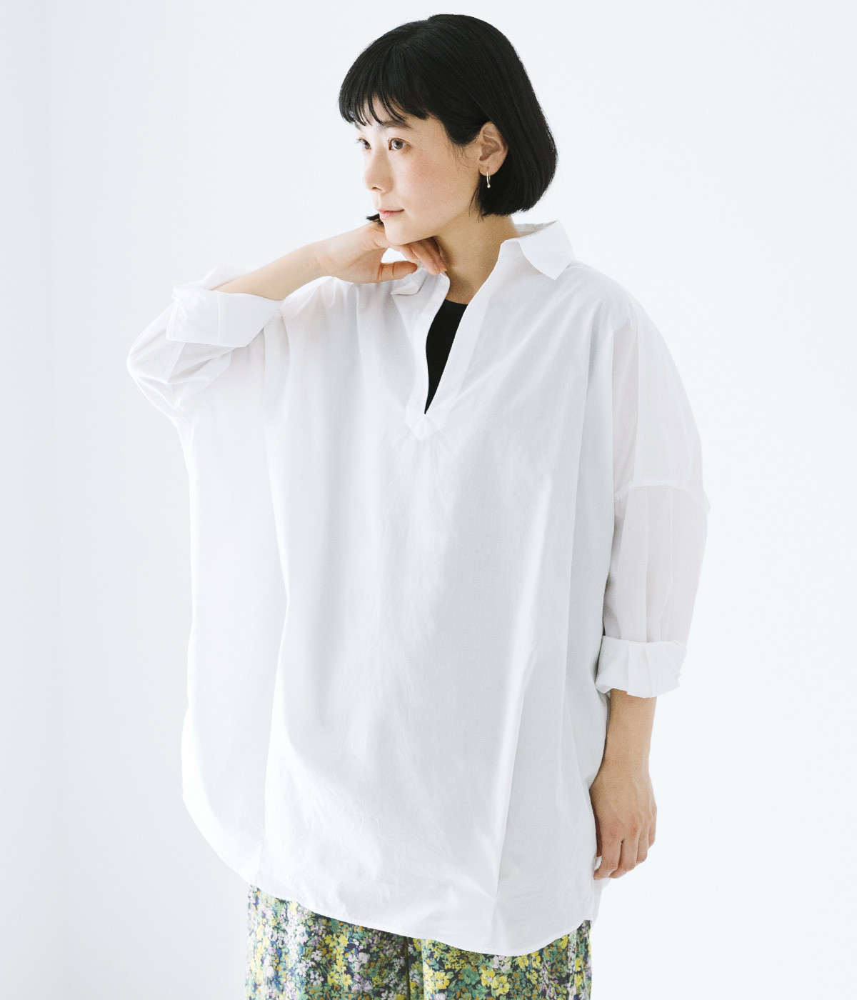 ブロードプルオーバー(ホワイト-ONESIZE)