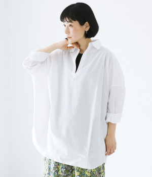 ブロードプルオーバー(ホワイト-ONESIZE)