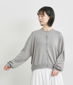 ジャパンウールガーメントカーディガン(グレー-ONESIZE)