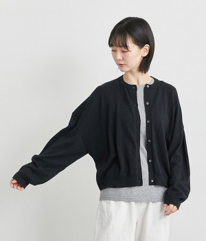 ジャパンウールガーメントカーディガン(ブラック-ONESIZE)