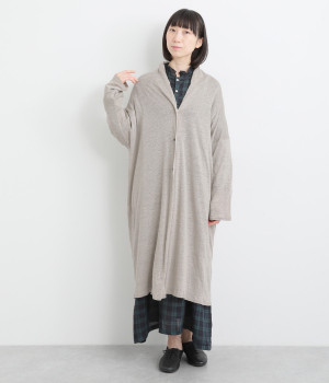 リネンロングカーディガン(ナチュラル-ONESIZE)